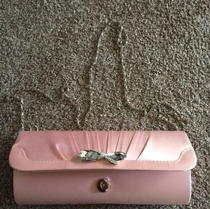 Misha light pink clutch